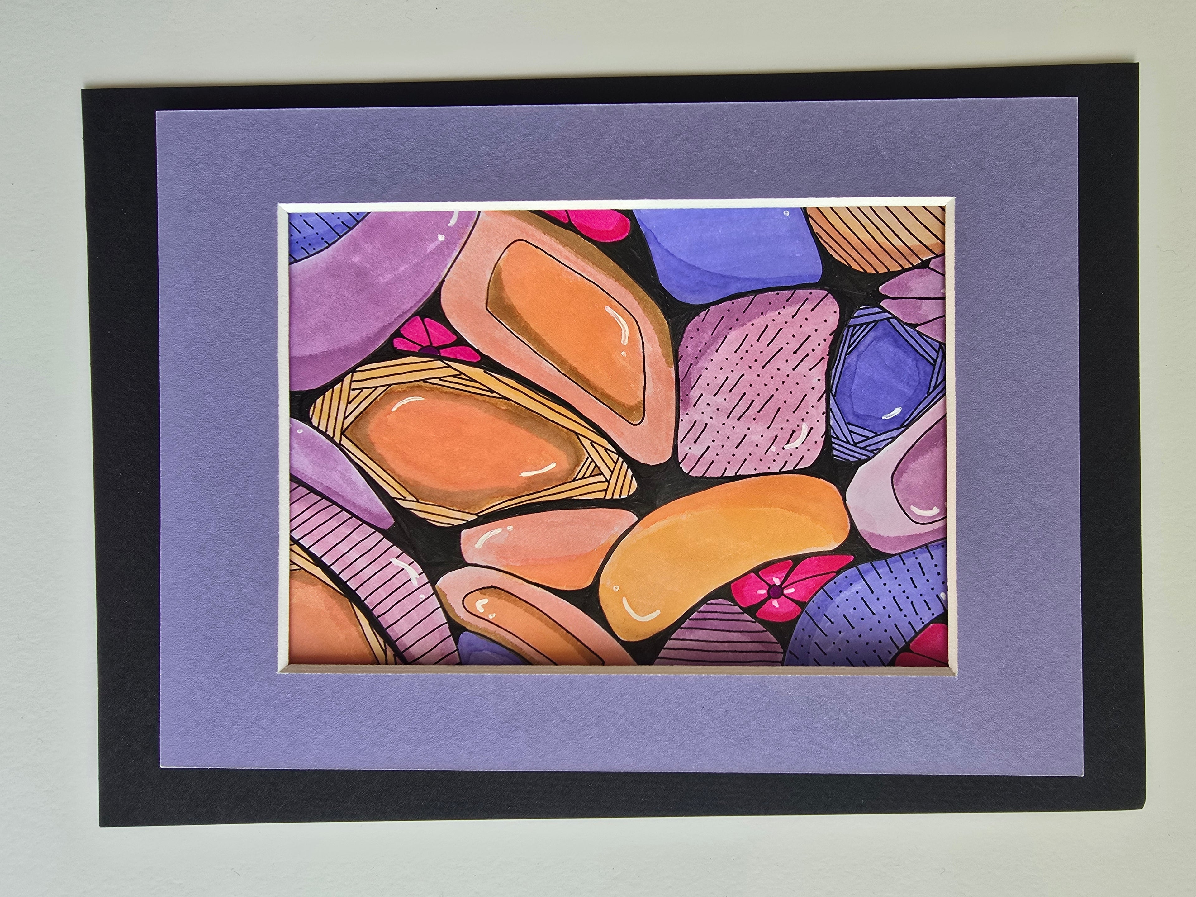 Small graphic Zen Garden 2. Grounding, Joy.