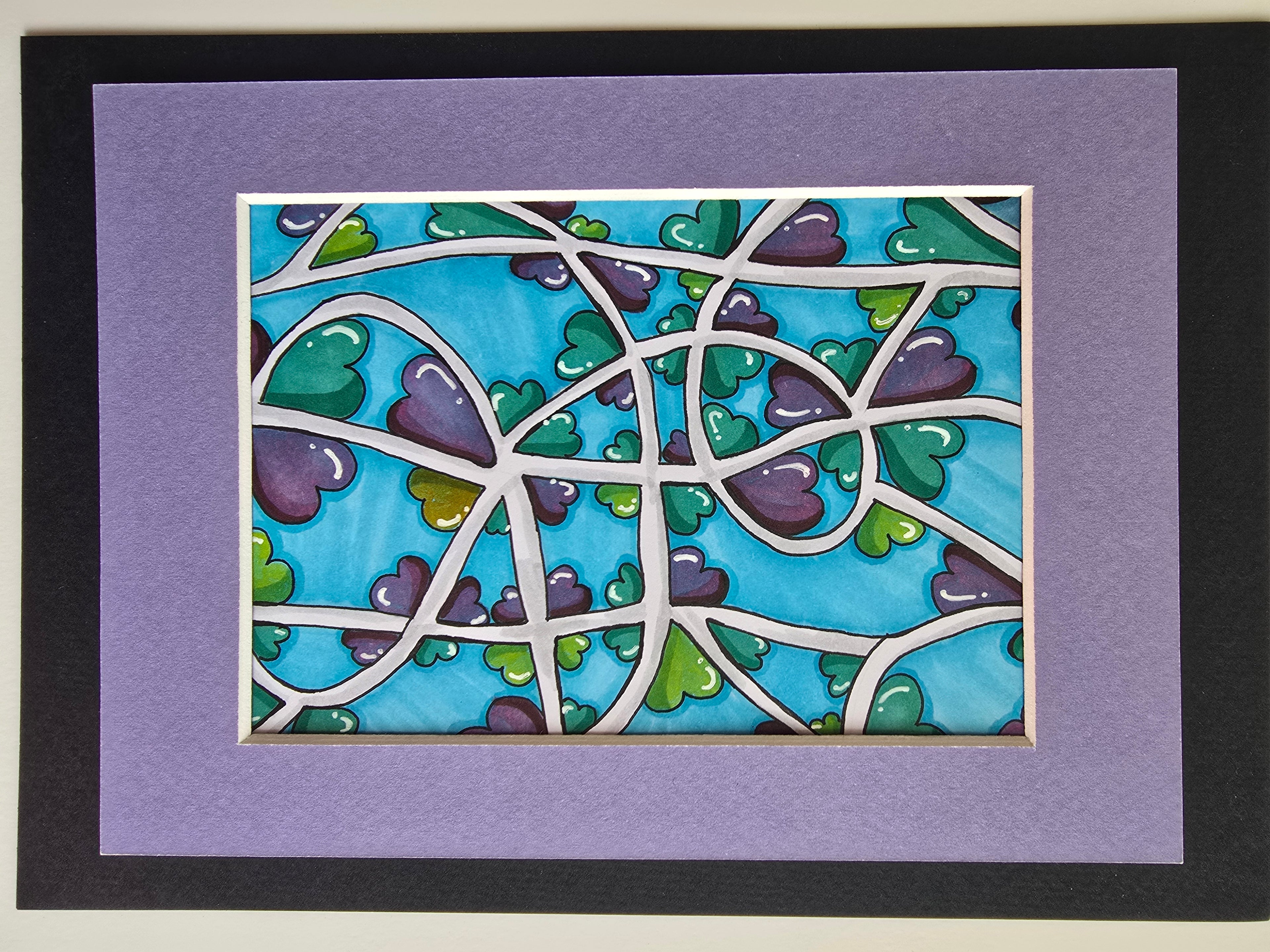 Small graphic Blue Love. Love.