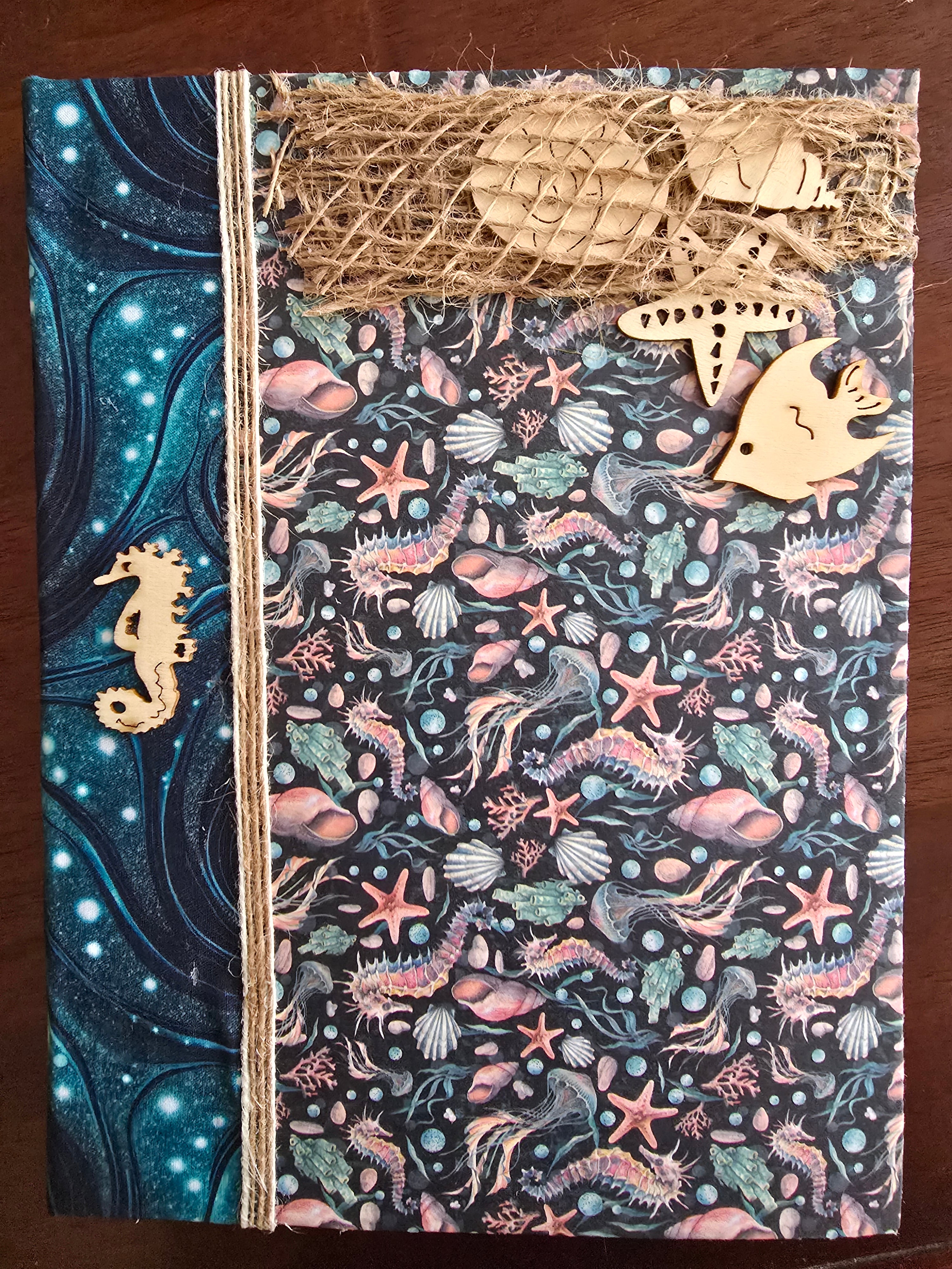 Cuaderno "Caballito de mar" de la serie Océano y mini libreta