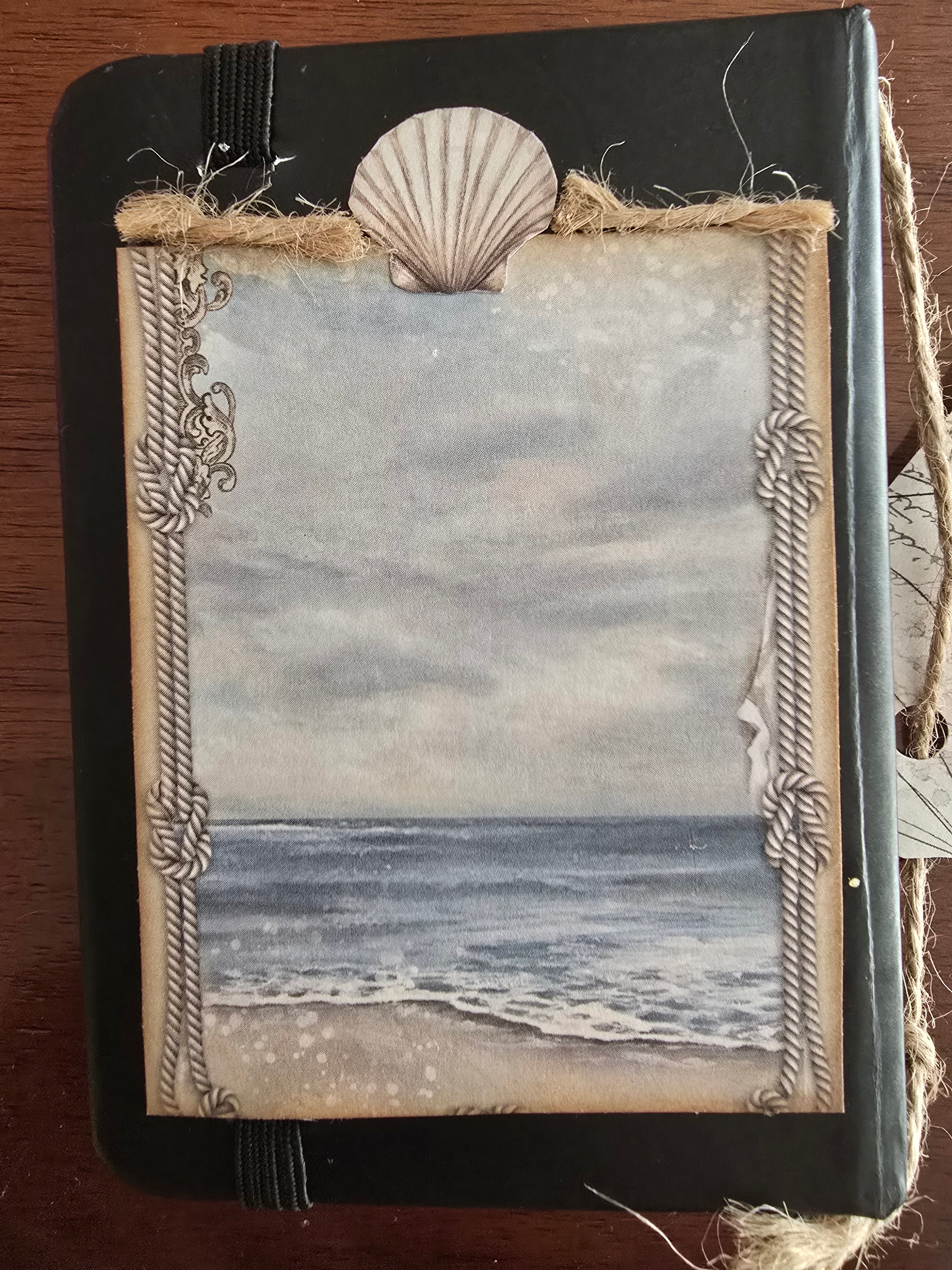"Anchor" Mini hand-decorated notebook from the Ocean series