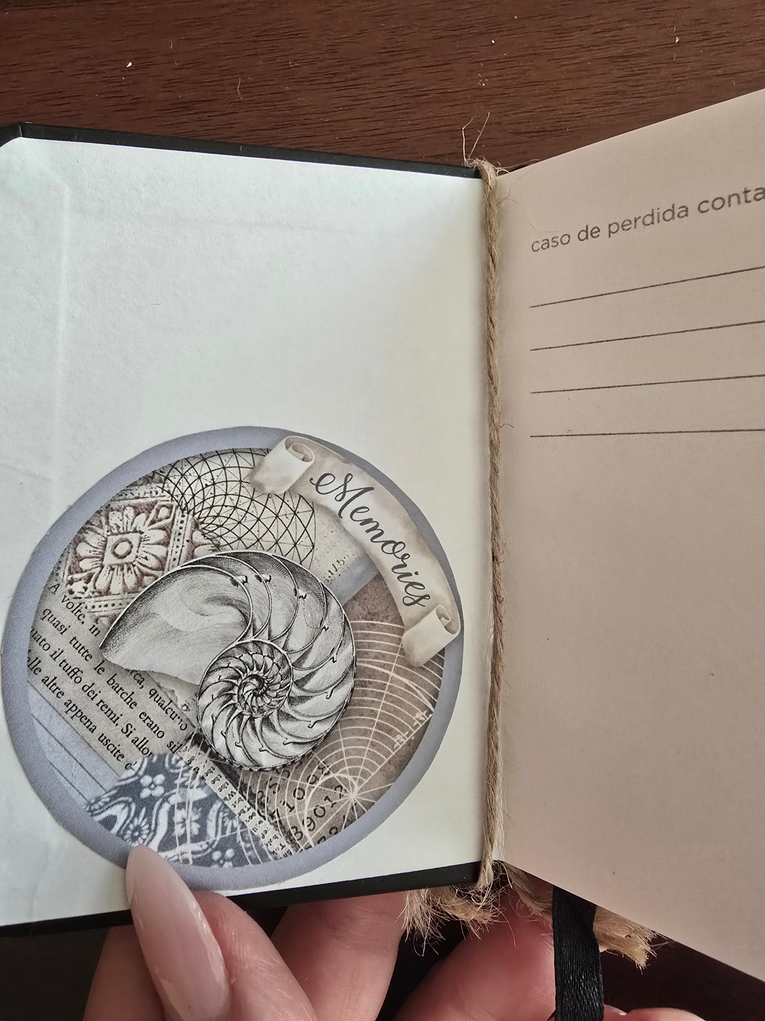 "Anchor" Mini hand-decorated notebook from the Ocean series