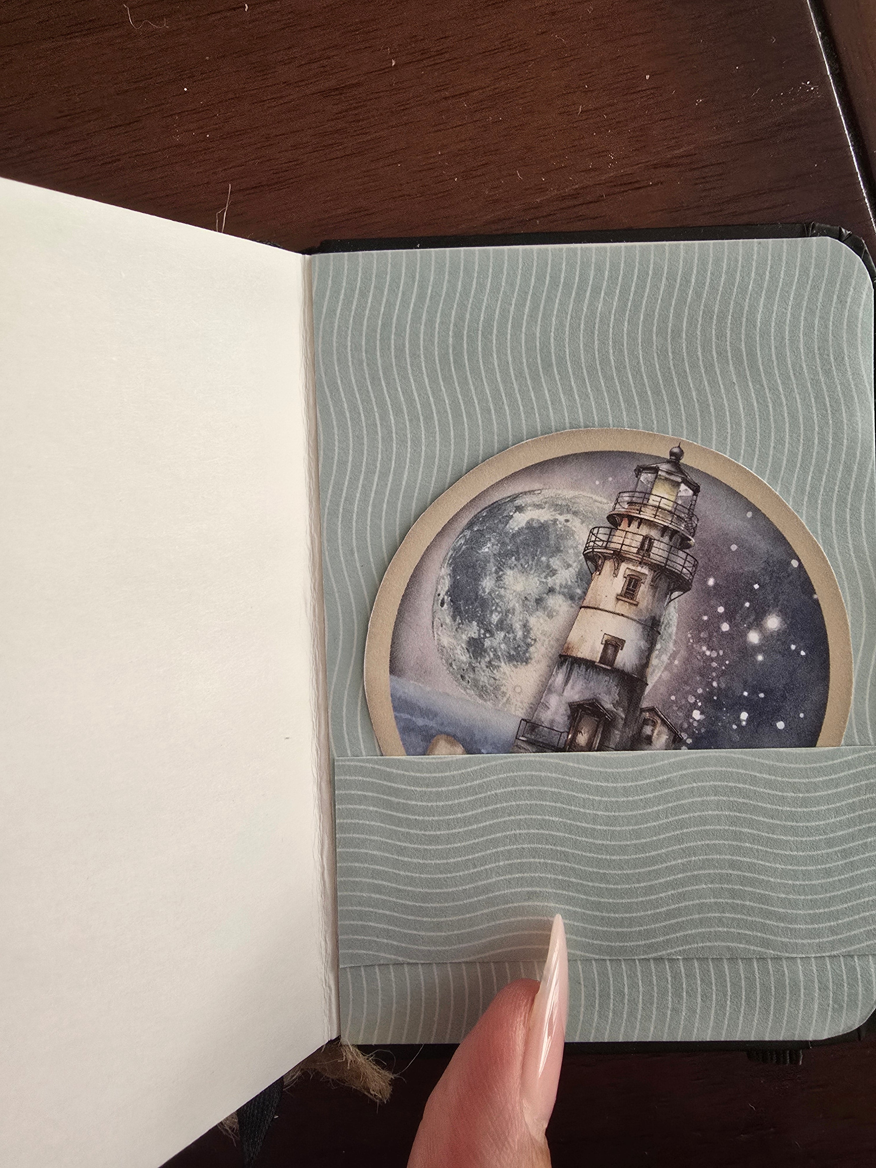 "Anchor" Mini hand-decorated notebook from the Ocean series