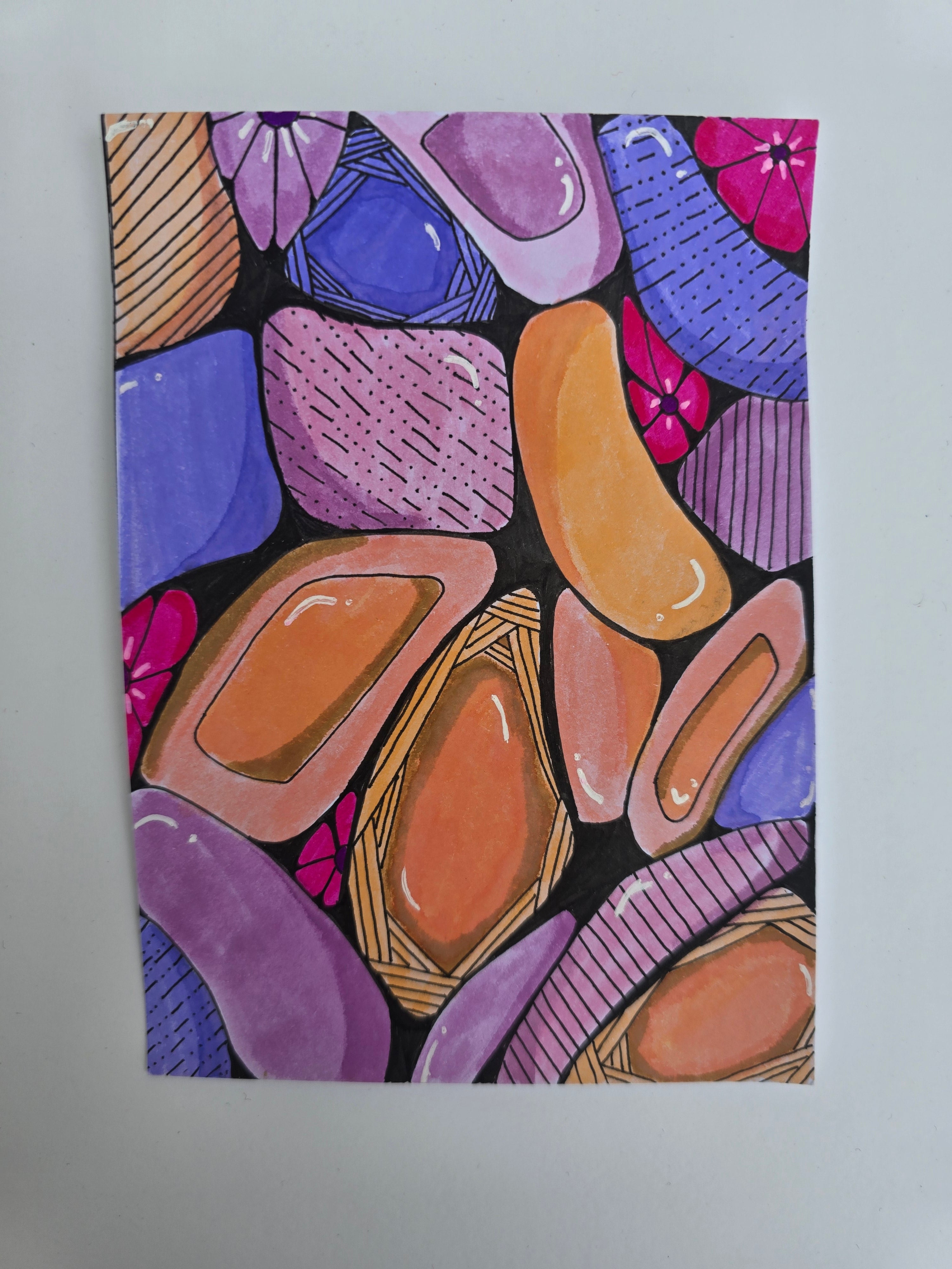 Small graphic Zen Garden 2. Grounding, Joy.