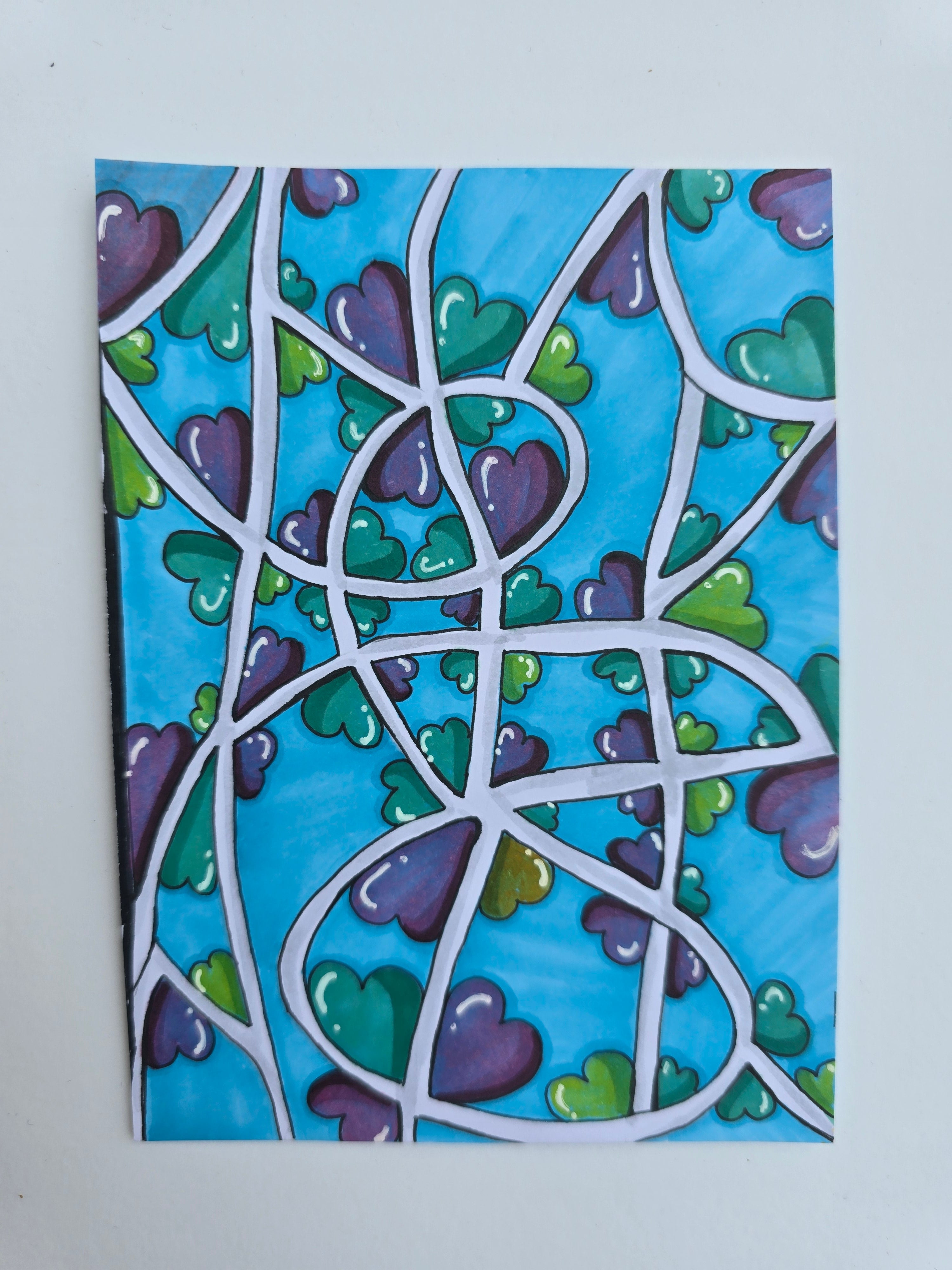 Small graphic Blue Love. Love.