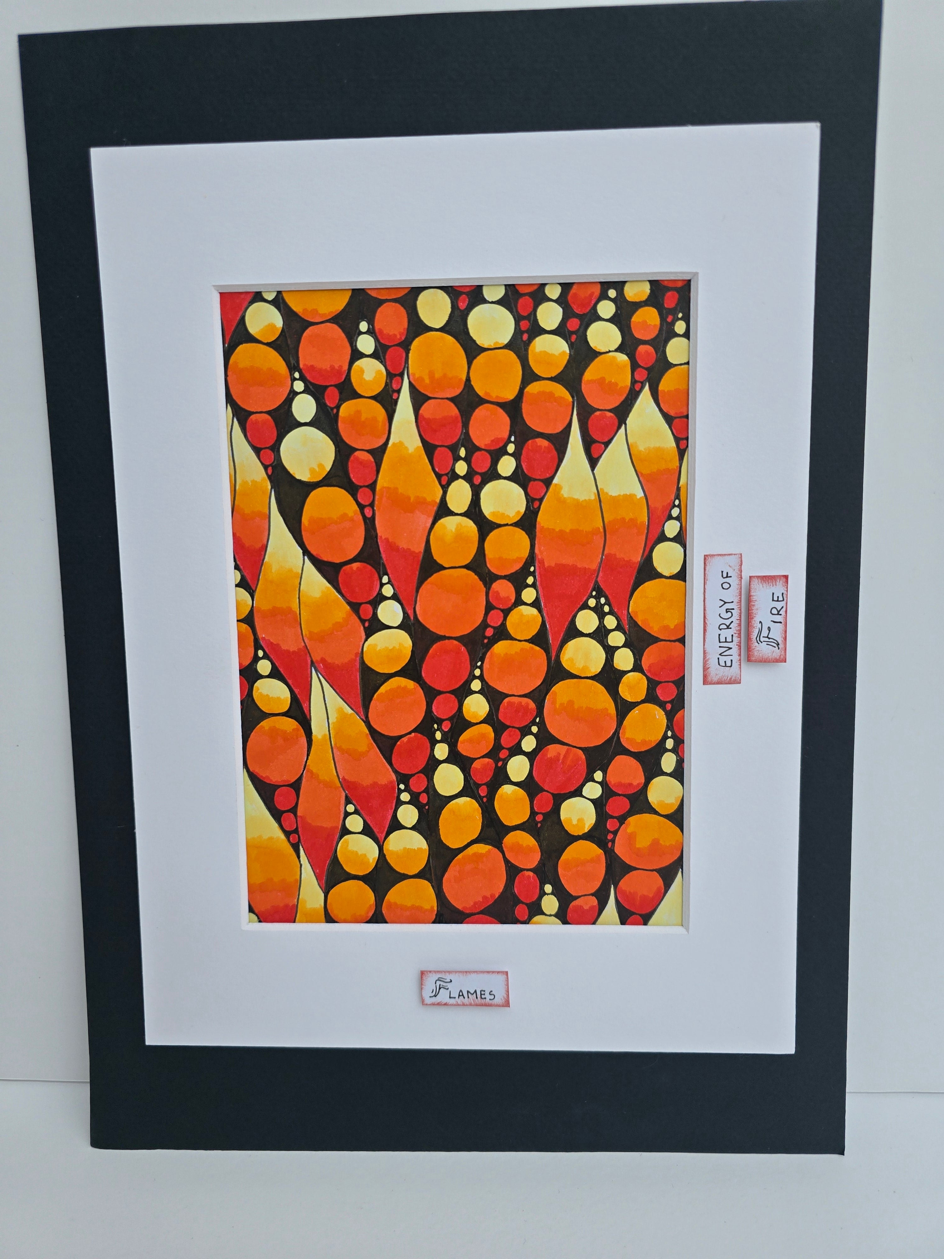 Large Graphic Flames. Fire.