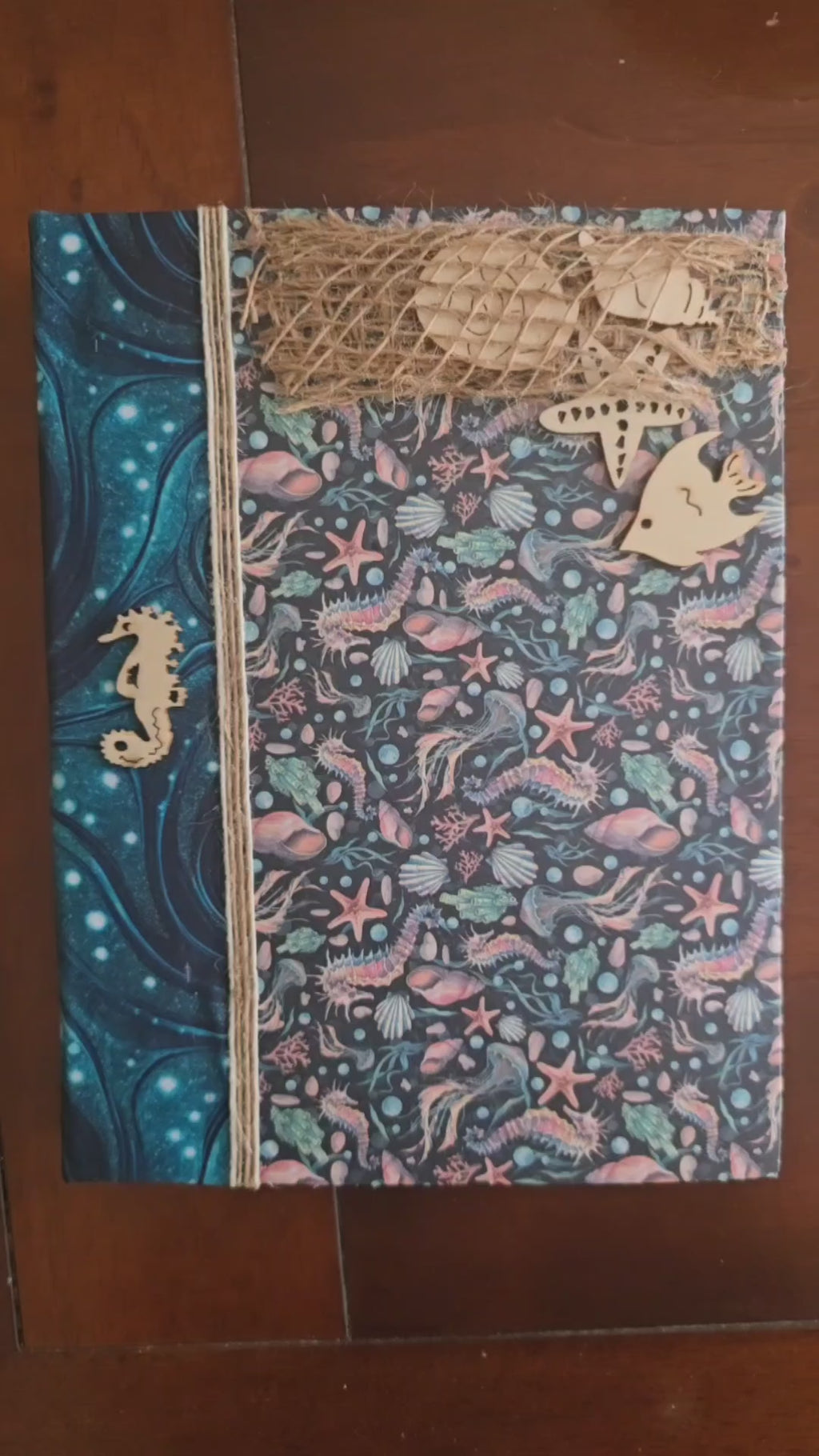 Cuaderno "Caballito de mar" de la serie Océano y mini libreta